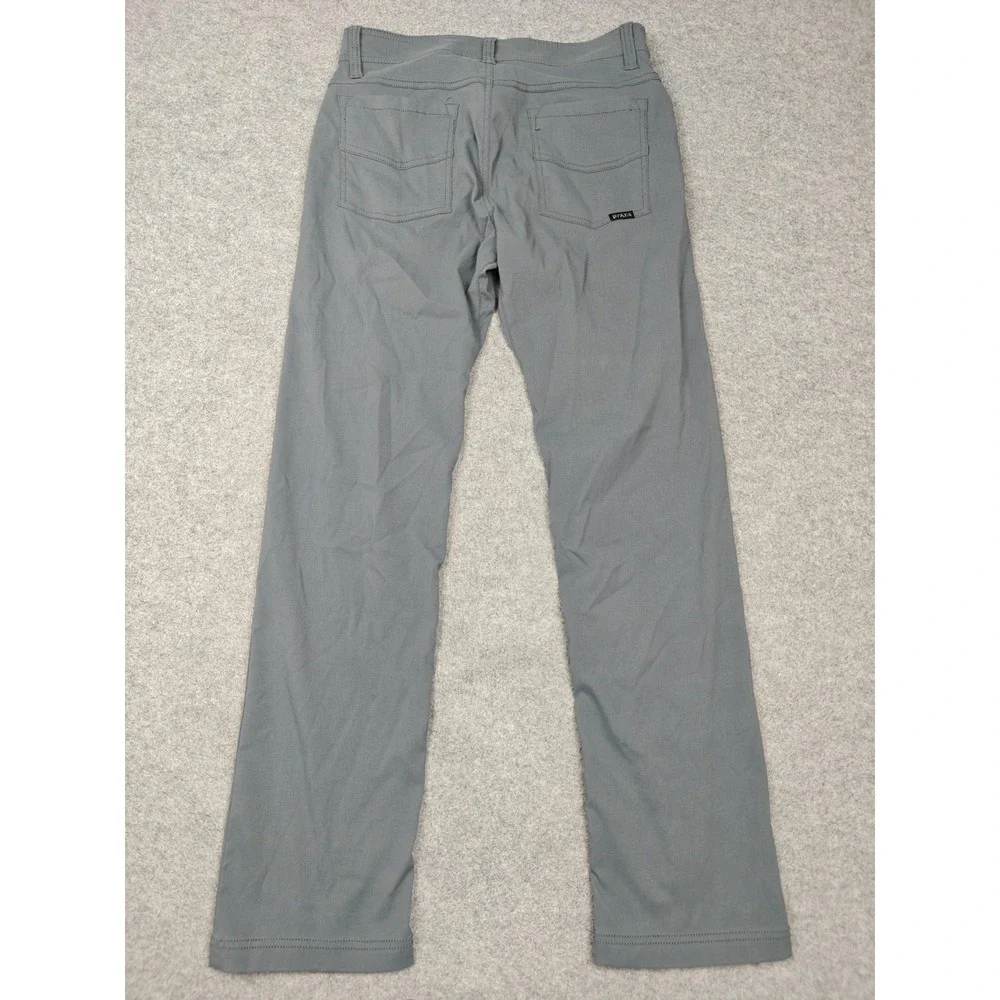 Prana Pants Mens 30x31 Gray Slim Fit Canvas Chino 5 Pocket Casual Travel